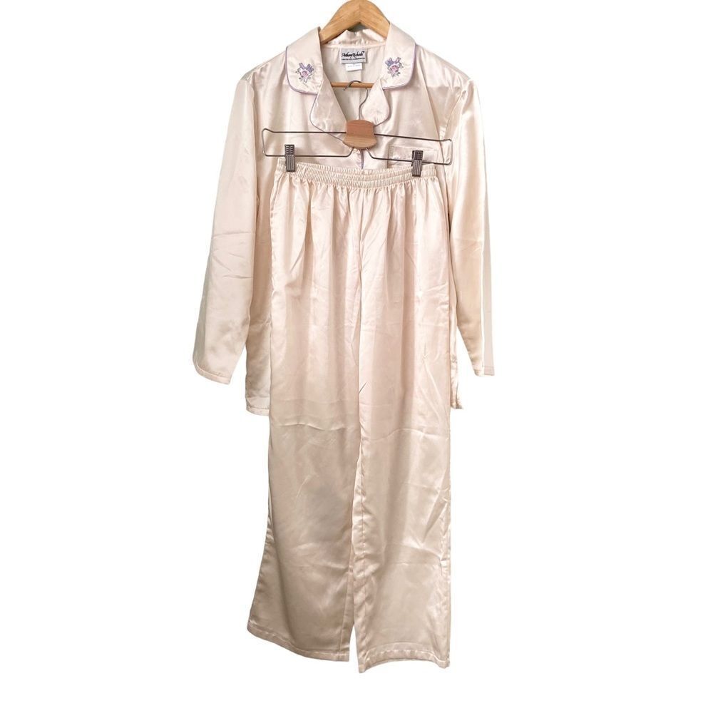 Anthony Richards Embroidered Pajama Set in Size Medium